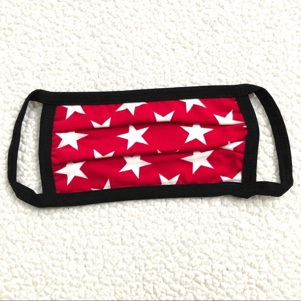 🔴 5 for $10 ONE Zenana Star Print Red Face Mask